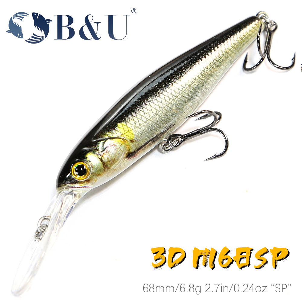 Fishing Lure Jerkbait - B & U 68mm 3D cetak