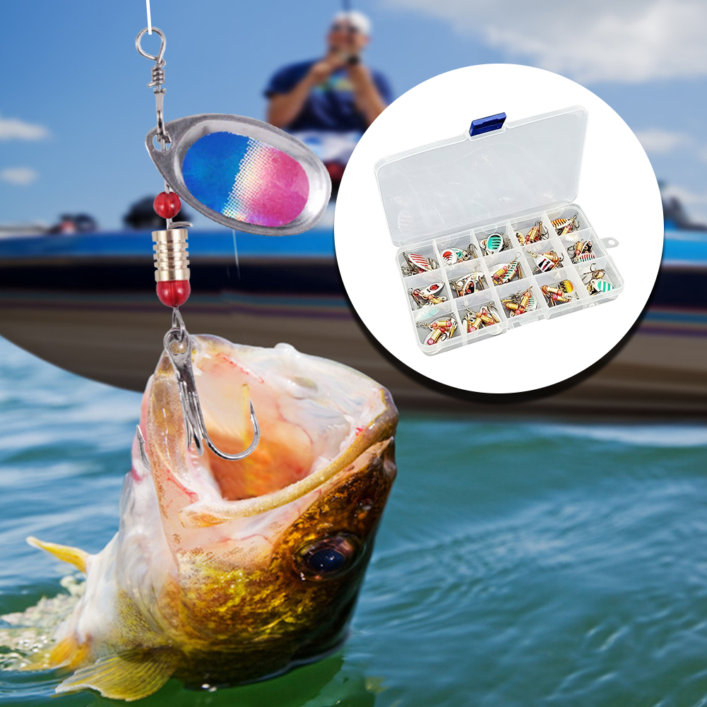 30pcs Umpan Pancing Spoon Spin - Fishing Lure Spinner ulasan dan harga